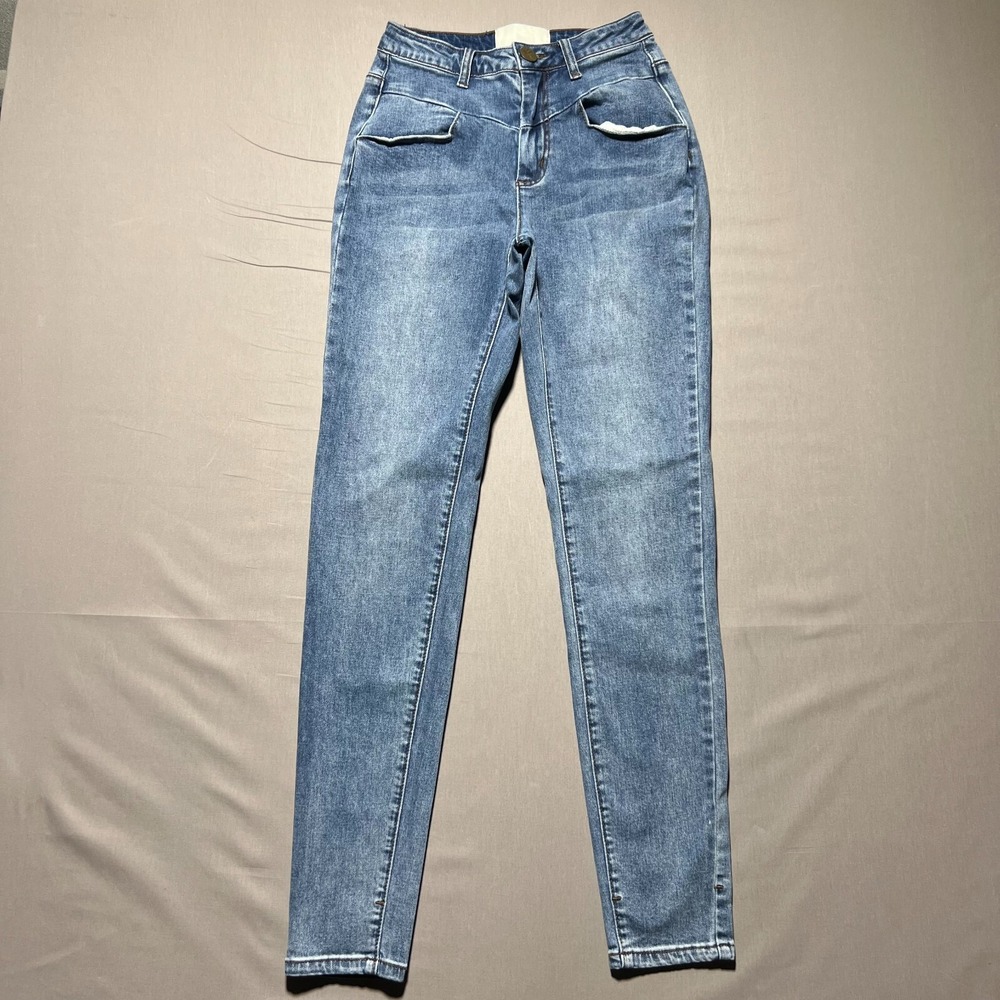 One Teaspoon Preachers Blue Stretch Denim Mid Rise 5-Pocket Skinny Jeans Size 26